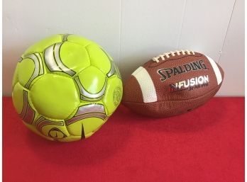 New Soccer Ball And Football Lot