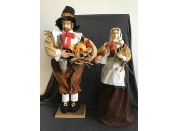 Thanksgiving Pilgrim Man And Women Decor