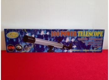 100 Power Telescope With Tripod NEW In The Box