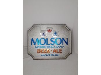 Molson Imported Beer Ale Advertisement Sign