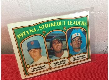 1971 N.L. Strikeout Leaders Collectors Card