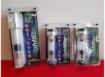 Nightstar Magnetic Force Flashlight Lot NEW In Packages