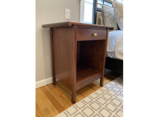 PAIR Pompanoosuc Bedroom End Tables With Drawer & Interior Storage Shelf