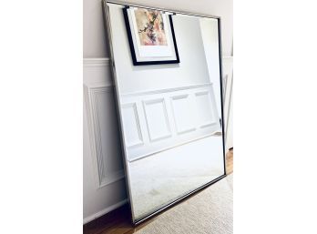 Pottery Barn Beveled Mirror In Silver Stainless Frame
