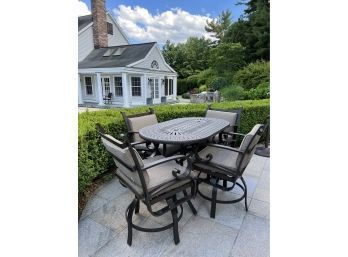 Porch & Patio Winston Petite Outdoor Garden Table & Four Swivel Chairs