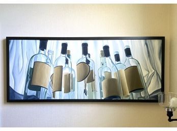 Large Signed Oil Painting On Canvas / The Beauty Of The Bottle