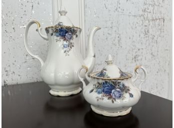 Royal Albert Moonlight Rose Tea Pot & Sugar Bowl