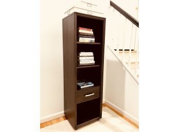 Ethan Allen Book Shelf With Brushed Chrome Hardware