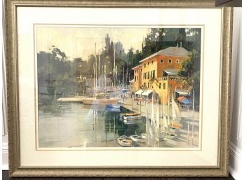 Portofino Heights / Marilyn Simandle Framed Print