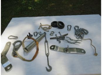 Assorted Boat Sailboat Hardware Cleats Rope Hooks
