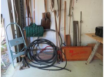 Garage Wall Tools Hose Garden Shovels