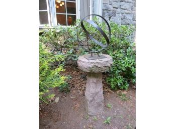 Garden Pedestal With Armillary Top