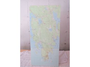 Acacia National Park Map Maine On Foam Board