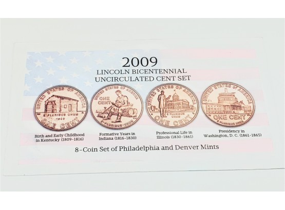 2009 Lincoln Bicentennial Uncirculated Coin Set US Mint Sealed