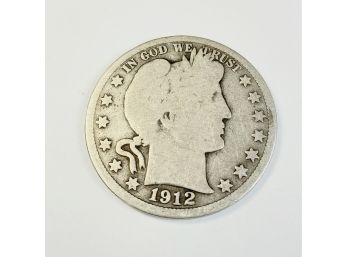 1912 - P Barber Silver Half Dollar (titanic Year)