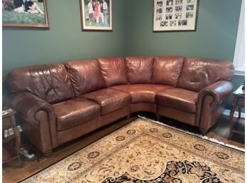 Beautiful Corner Brown Leather Sectional Sofa : Comfort Level 1000