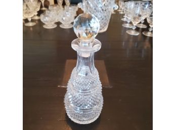 Antique Clear Crystal Liquor Decanter With Sphere Stopper