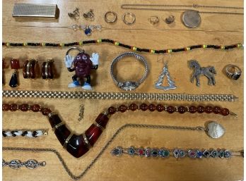 Beautiful Lot Of Vintage Jewelry : Costume Fine Shells Stones Metals A3