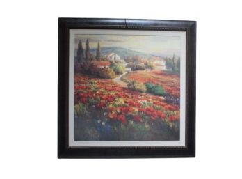 Beautiful Framed Painting Of Countryside