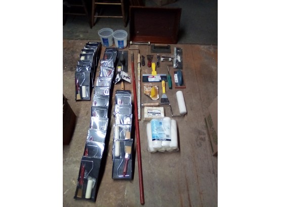 Paint Supplies-rollers, Holes, Rubber Float, 4 In. Mini Roller, Pyramids, Putty Knives, Trowel, 27 Kits  CAVE
