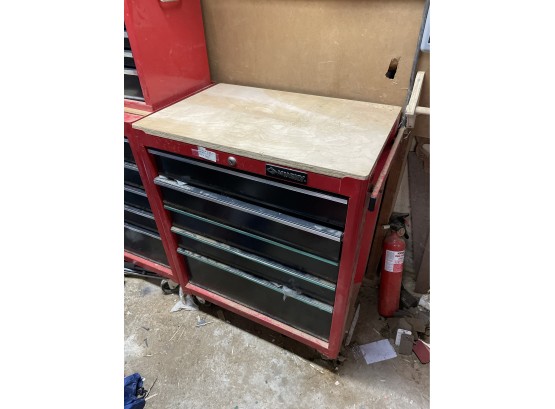Husky Tool Chest 5 Drawers Stuffed With Great Tools- Including A Vise And Hand Drills With Bits! # Two Of Two