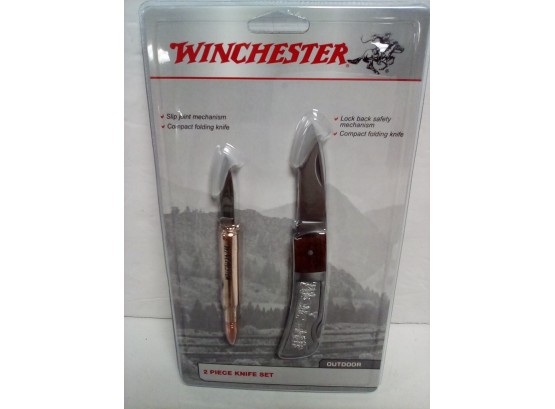 Factory Sealed Winchester Set Of Two Folding Knives For Outdoor Use  A2