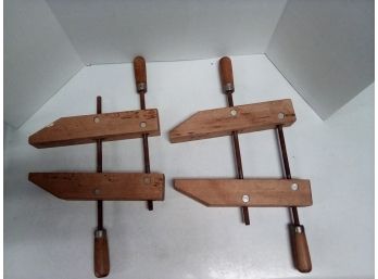 Adjustable Jorgenson Large Pair Of  Wood And Metal Clamps By Adjustable Clamp Co., USA E5