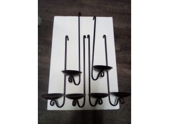 Set Of Six Matching Style Metal Candleholders  C4