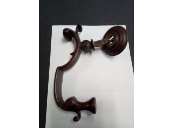 Heavy Brass Door Knocker With Brown Patina - By Ball & Ball, Exton, PA C3