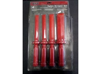 4 Piece Nylon Scraper Set By TEKZ Item #11565 -  3/4, 7/8, 1, And 1.5 Inch X 10.75 In. Made In China   D4