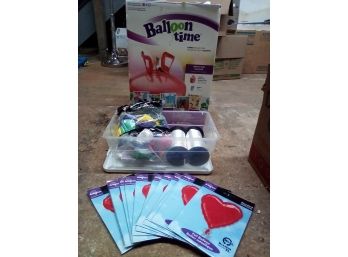 Balloon Time Jumbo Helium Tank Plus Balloons: 12 Inch & 12  Specialty Type Plus Curling Ribbon   AVE