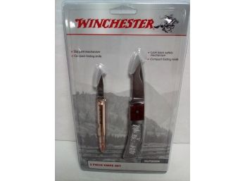 Factory Sealed Winchester Set Of Two Folding Knives For Outdoor Use  A2