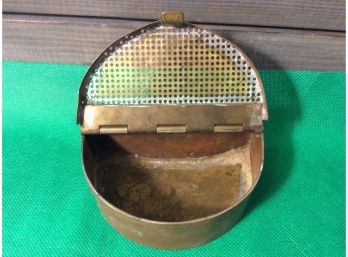 Vintage Brass Bait Holder - D