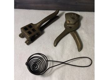 (3) Antique Metal Kitchen Tools - H