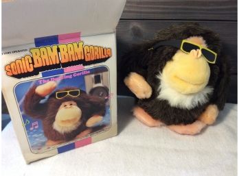 Vintage 1986 Sonic Bam Bam Gorilla In Original Box - K