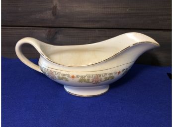 Vintage 9' Edwin M Knowles Vitreous China Gravy Boat - H