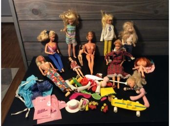 Huge Lot Of Vintage Barbie Dolls - Accessories - Clothes & More - Strawberry Shortcake Too - L