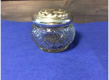 Vintage Avon Glass Lidded Jar - D