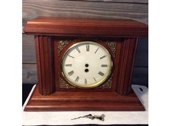 Vintage Wood Mantle Clock - H