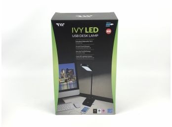 LED With USB Hub Desk Lamp (black)