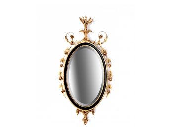 Beautiful Black And Gold Toned Mirror