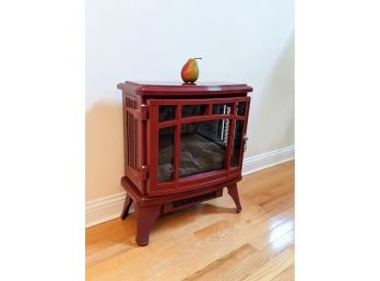 Electric Infrared Fireplace Space Heater 1 Of 2 Red