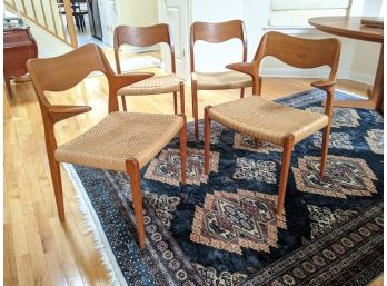 Niels Moller Set Of 4 Teak Chairs Model 71 & 55