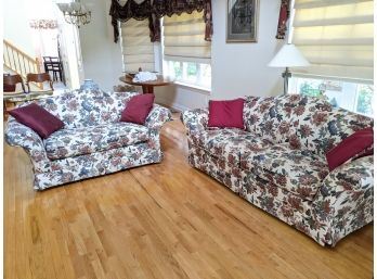 Upholstered Sofa And Love Seat With A Pull Out Bed