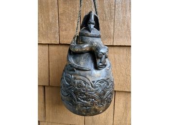 Hand Carved Indonesian Water Jug From Sumatra