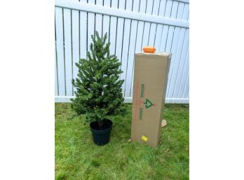 Pre-Lit Potted Artificial Christmas Tree