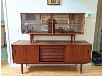Mid Century Teak Credenza And Hutch By Nils Jonsson For Hugo Troeds