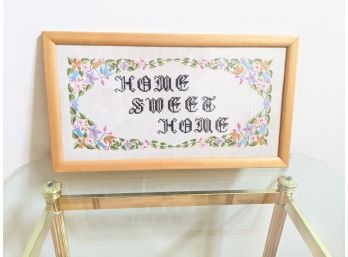 Framed Needle Point Home Sweet Home