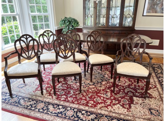 Set Of 6 Gorgeous Drexel Heritage British Accents Dining Chairs