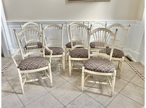 Set Of 8 Charming French Provincial Dining Chairs - Maiden Furniture Inc (Ethan Allen)